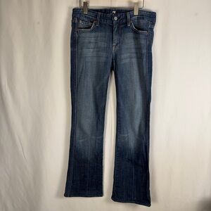 7 For All Mankind A pocket Dark Blue Boot Cut Women's Jeans, western, rodeo